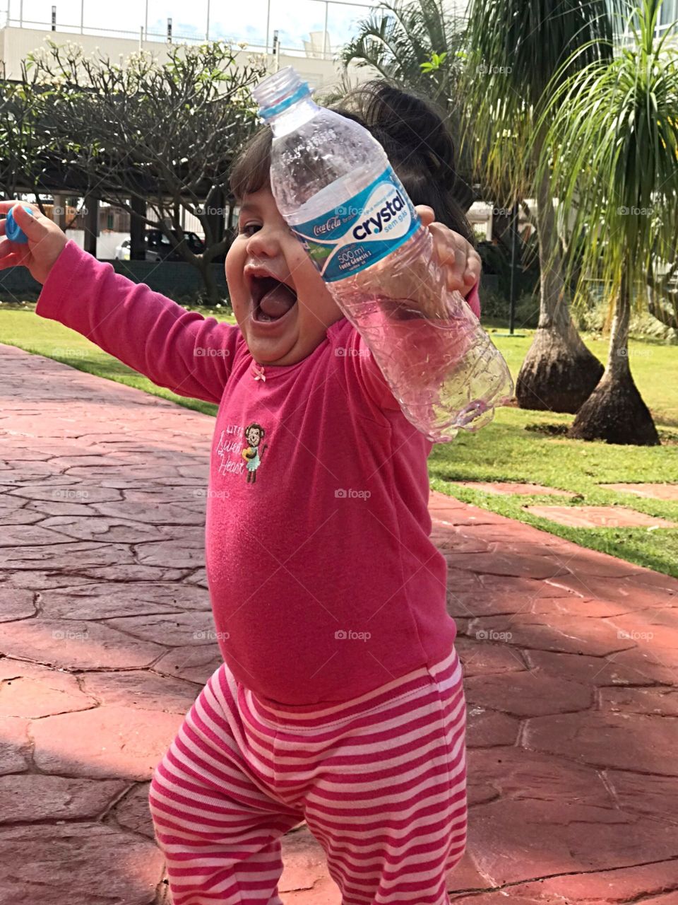 Child running on the playground 