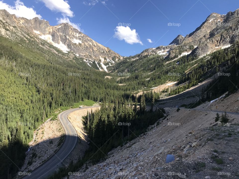 Curved Mountain Road