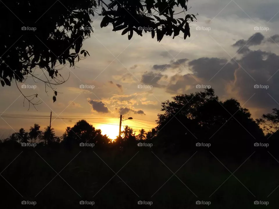 sunset in hometown