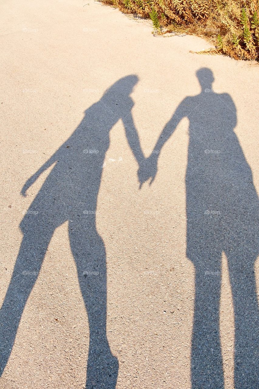 Love couple shadows