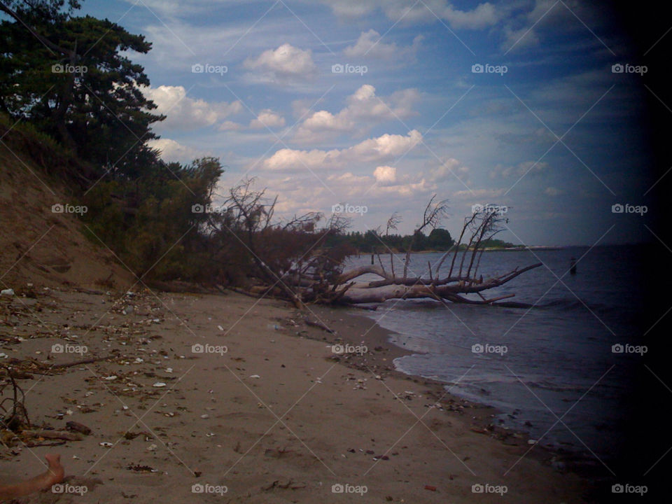 sunset relax sand river by michaella