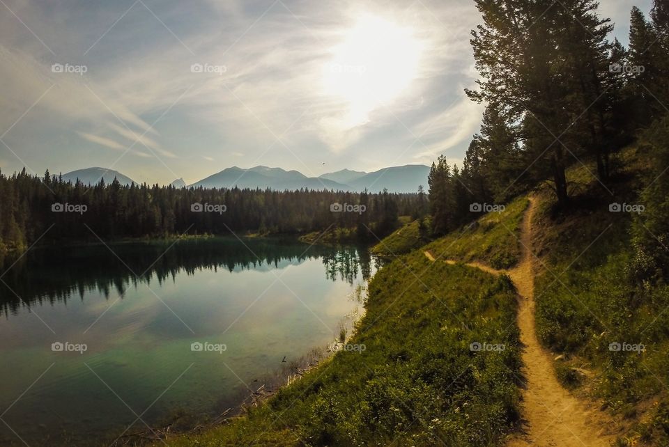 Valley of the five lakes, jasper national park, Canada. 