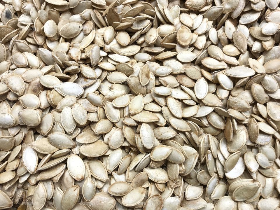 Pumpkin seeds on display 