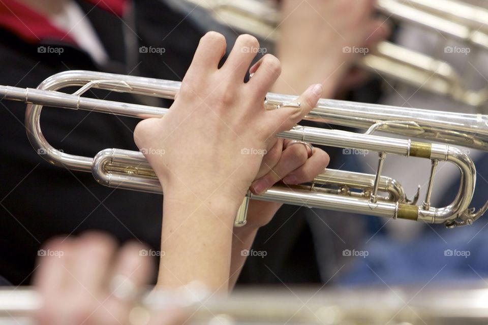 Trumpet in band class 