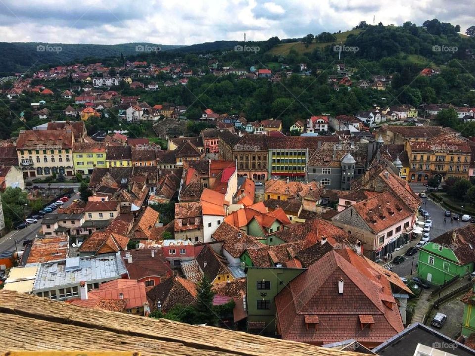 Medieval city-above view