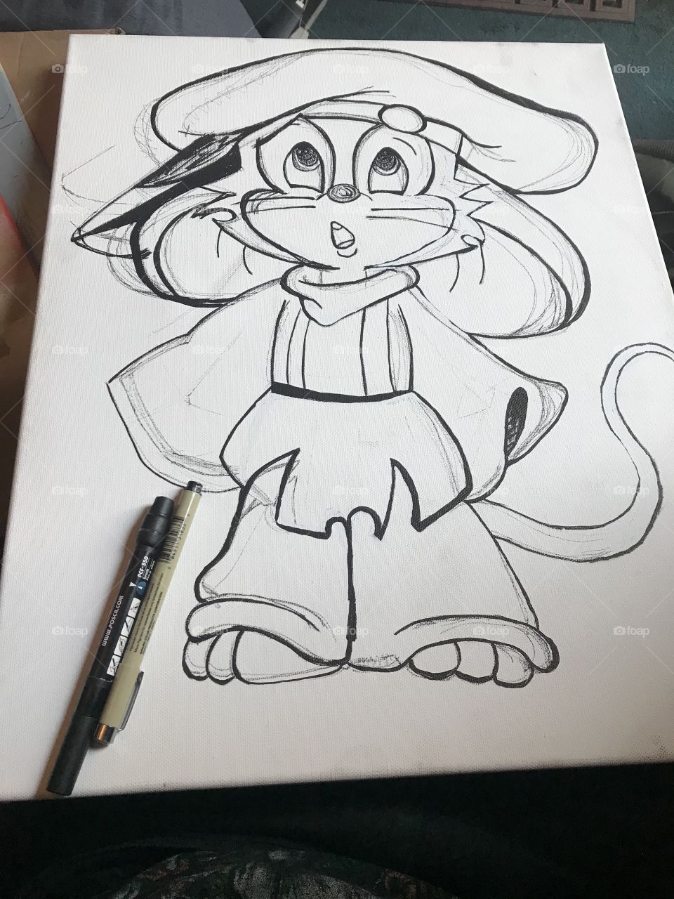 Disney sketch done with pen  