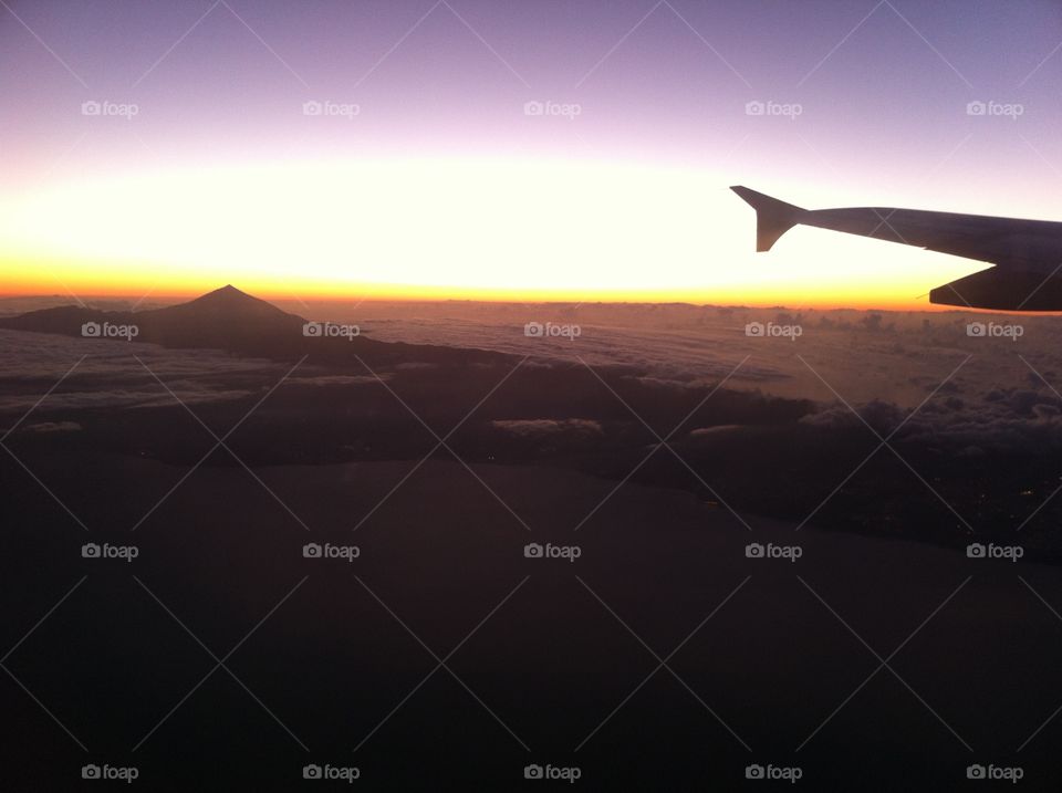Flight over Tenerife