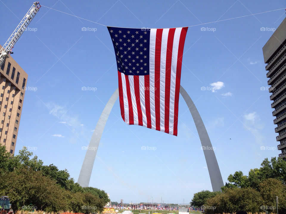 usa holiday flag arch by kgirl