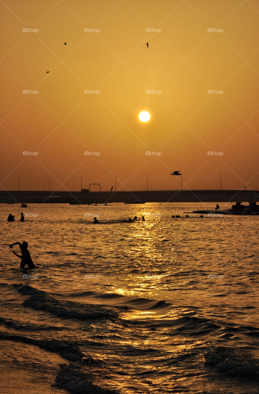 Sunset, Water, Beach, Sea, Ocean