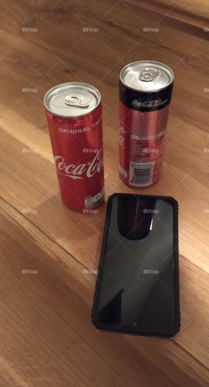 coca-cola and cell phone