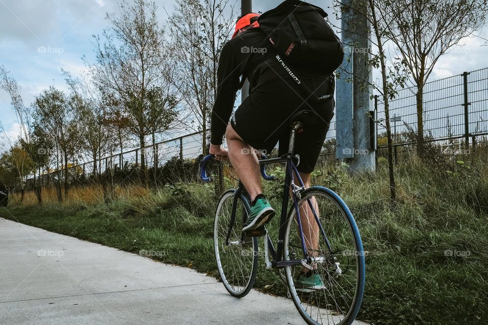 riding a bike