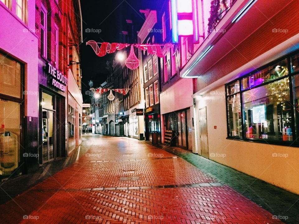 nightscene. night scene January 2015 Amsterdam 
