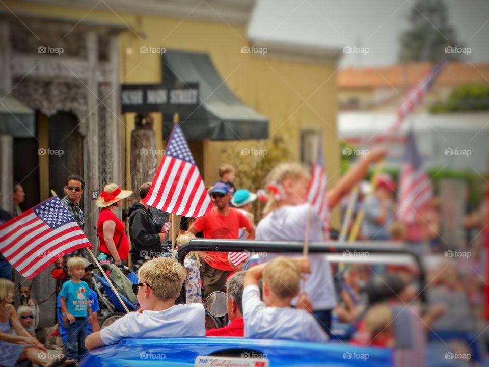 American Pride. Small Town USA Independence Day Parade
