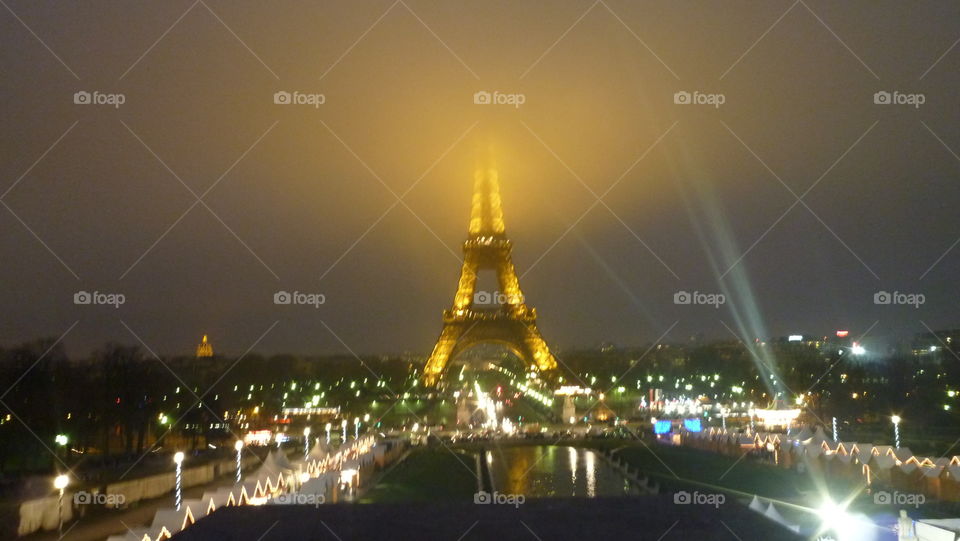 Eiffel tower at night. taken in winter 2012