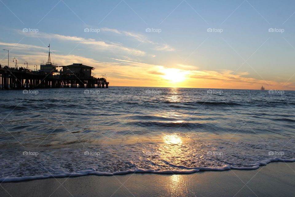 Sunset at Santa Monica Pier