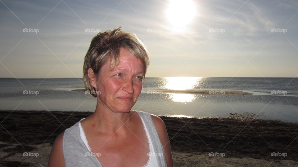 Woman at beach 