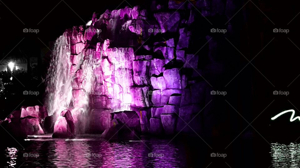 Purple waterfalls