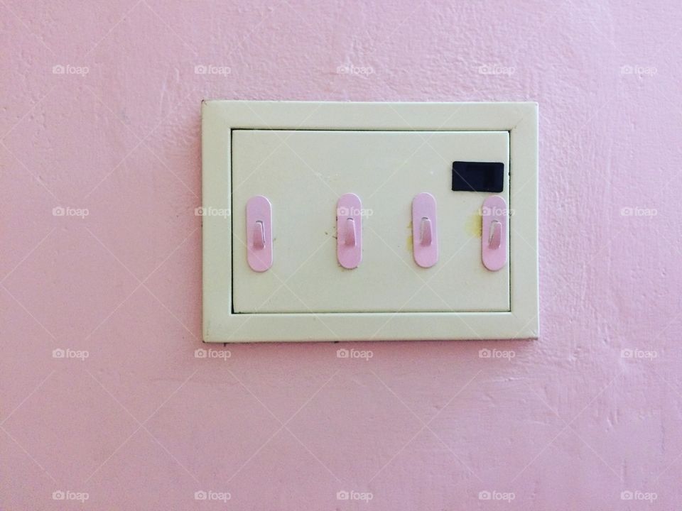 Close-up of pink objects for hanging