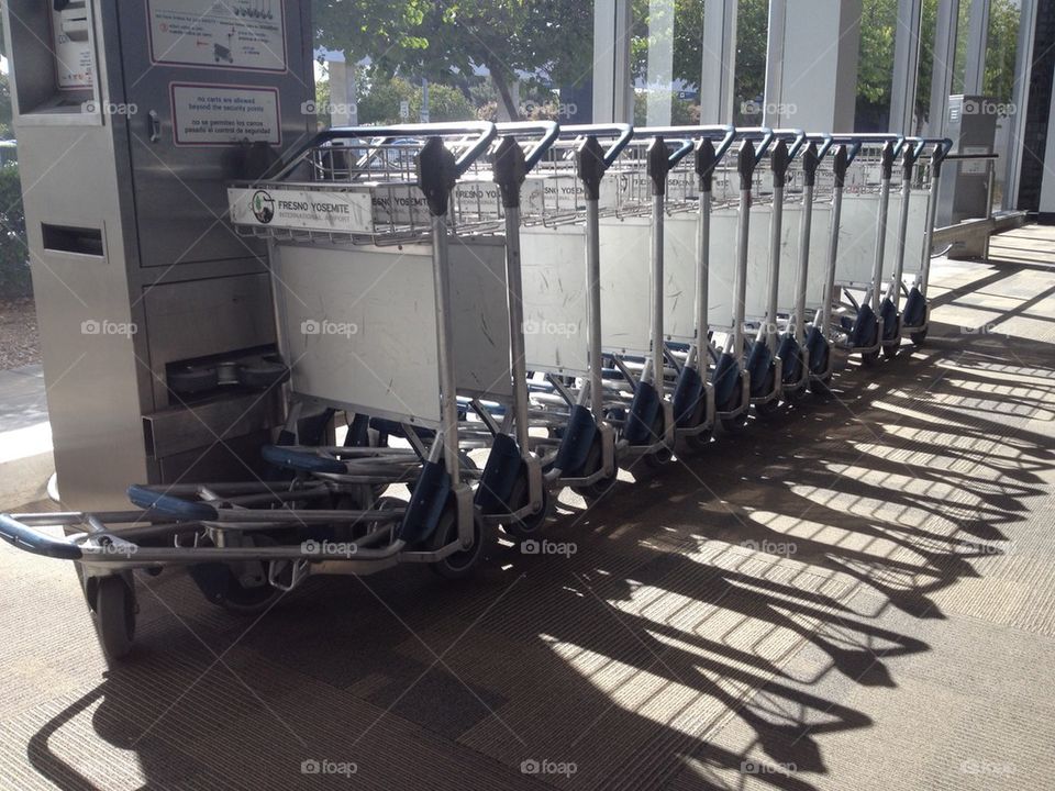 Luggage cart at airport