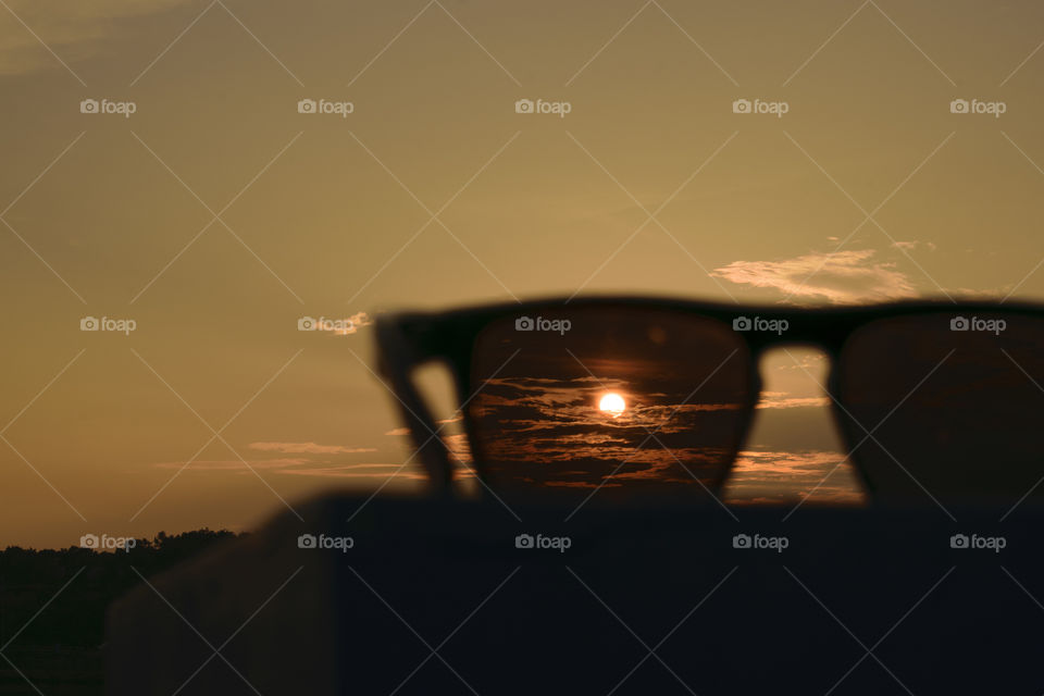 View Sunset on sunglasses