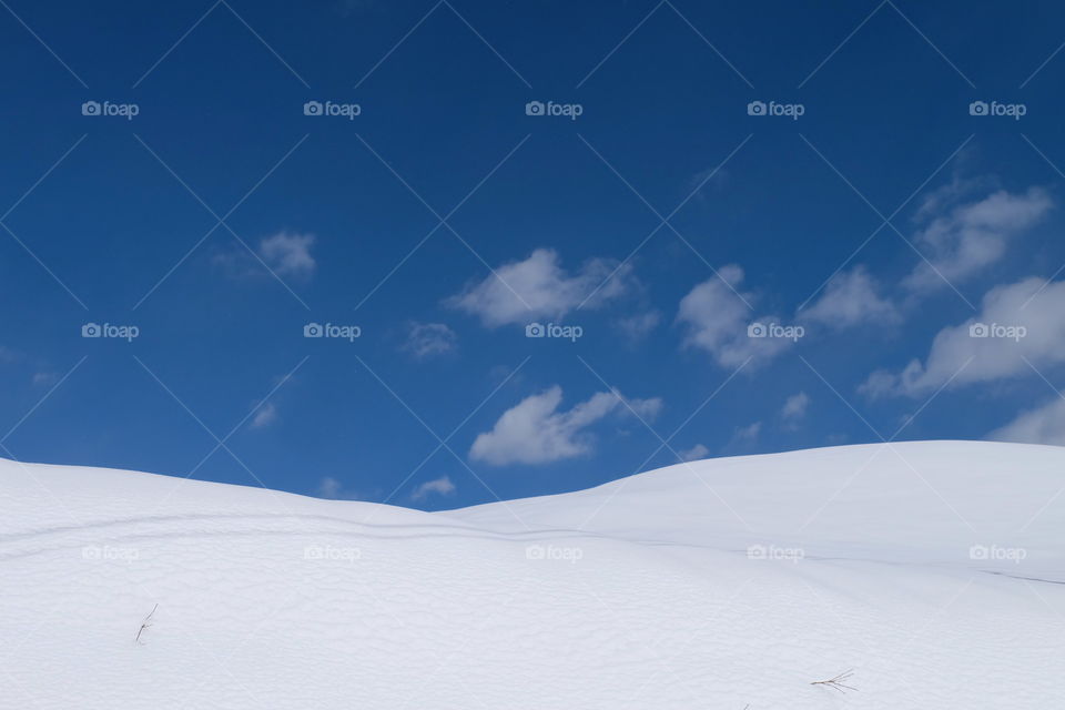 Scenic view of snow dunes