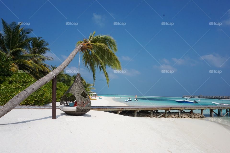 White sandy beaches of Maldives