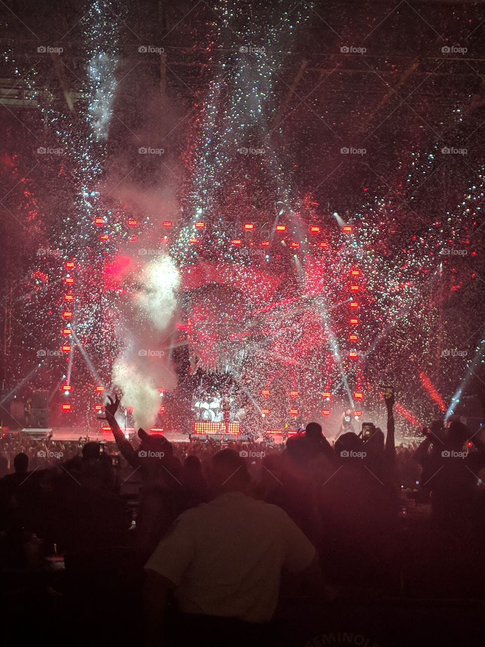 a celebration of heavy metal rock! Five Finger Death Punch on stage in Tampa, FL on August 11, 2018