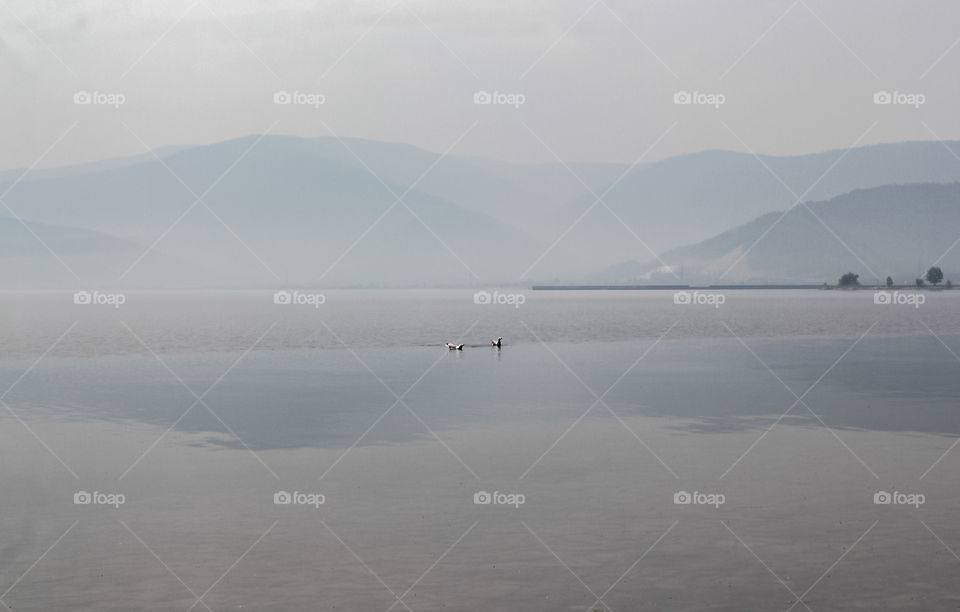 The water surface of Baikal.