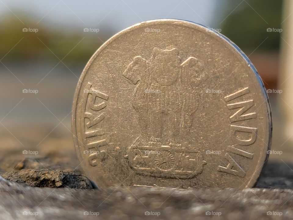 Closeup shot of a coin