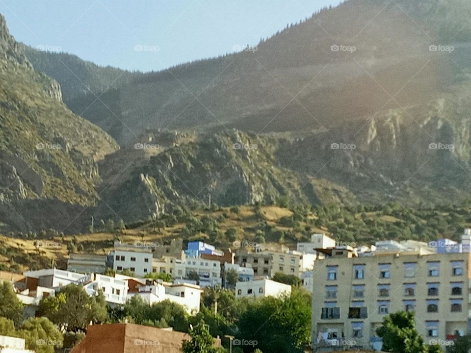 Portrait of chefchaouen city in morocco