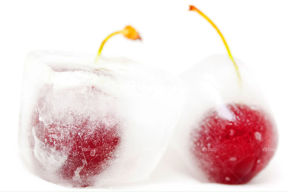 Frozen cherry fruits