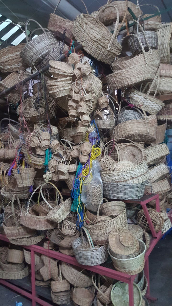 Canastas de Junco, Mercado Guamilito, San Pedro Sula, Honduras