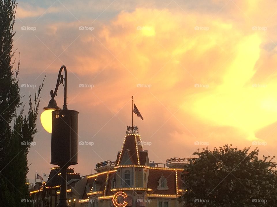 Flag at Sunset 