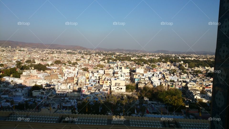 Sky looking city Udaipur Rajasthan