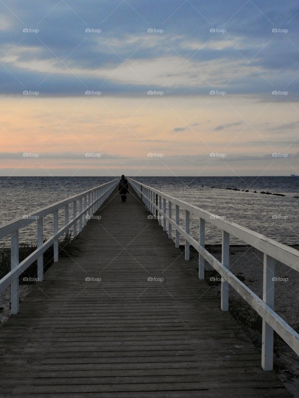 Jetty in sunset