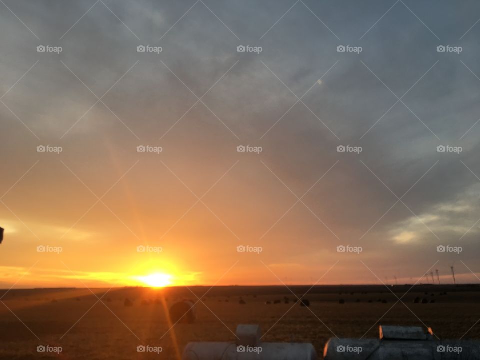 Sunset in western Kansas. 