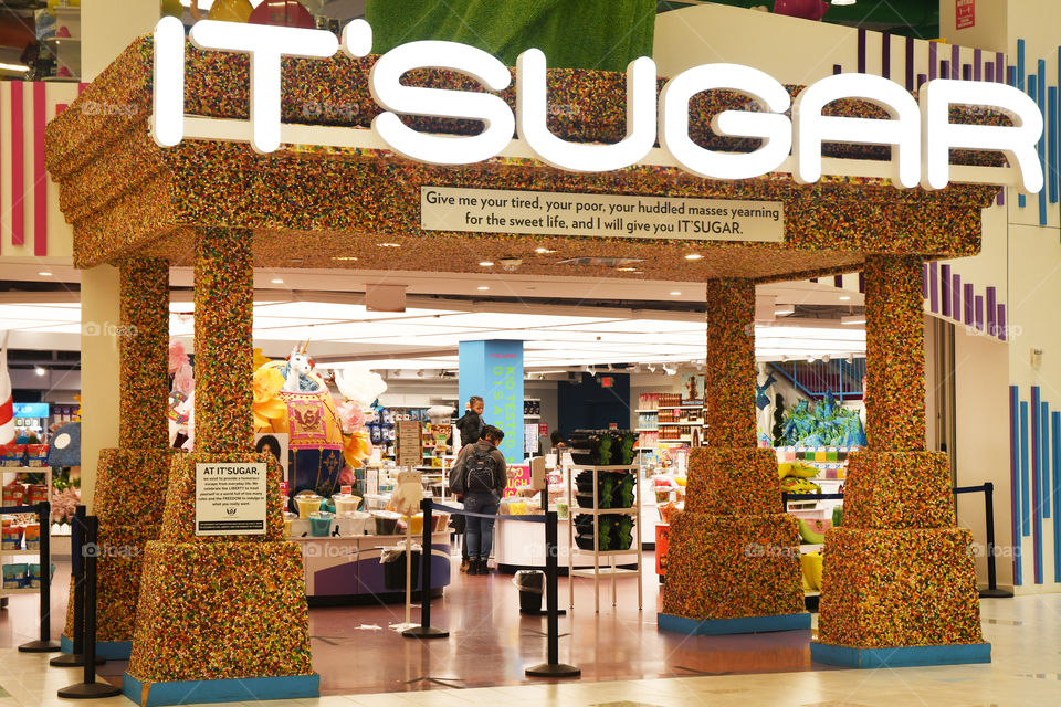 The It's Sugar candy store at the American Dream mall of New Jersey packs enough sugar and punch to satify the sweetest tooth.