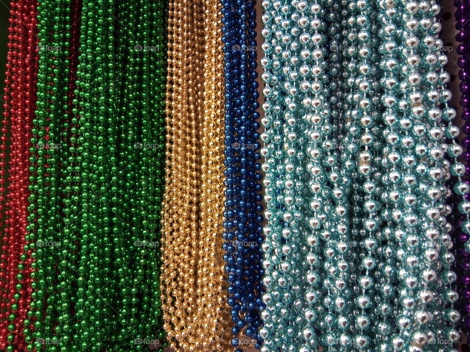 Close-up of bead necklaces