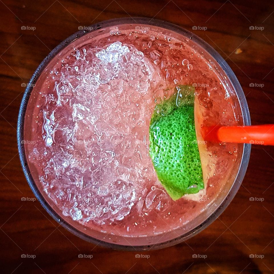 pink ice cold drink