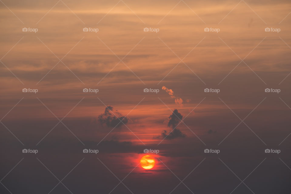 Sunset with cloud 