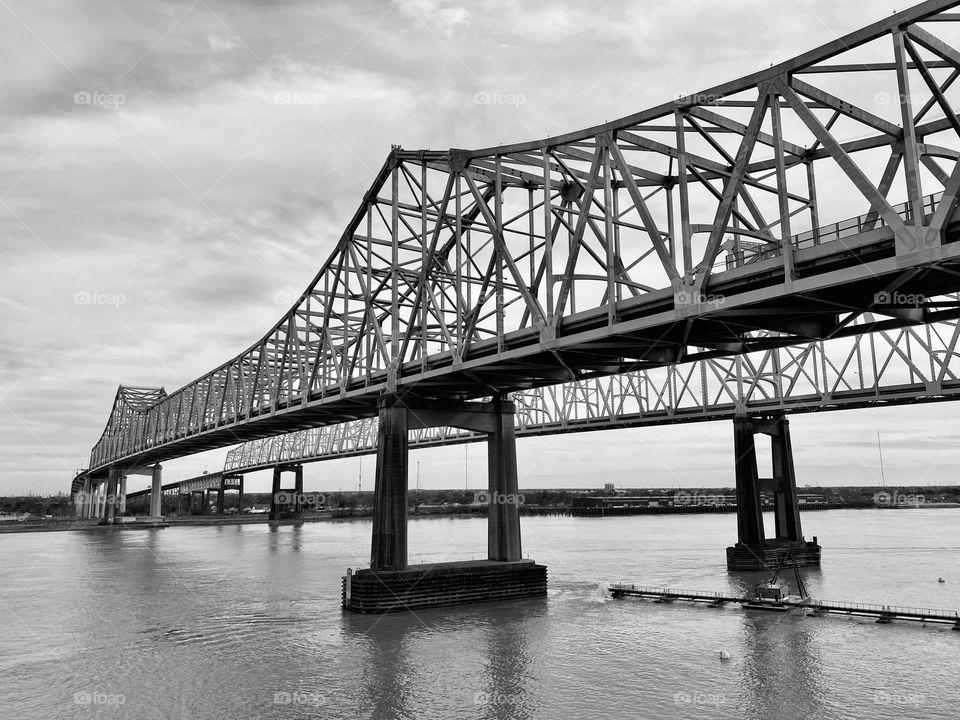 A bridge across the Mississippi River in New Orleans 
