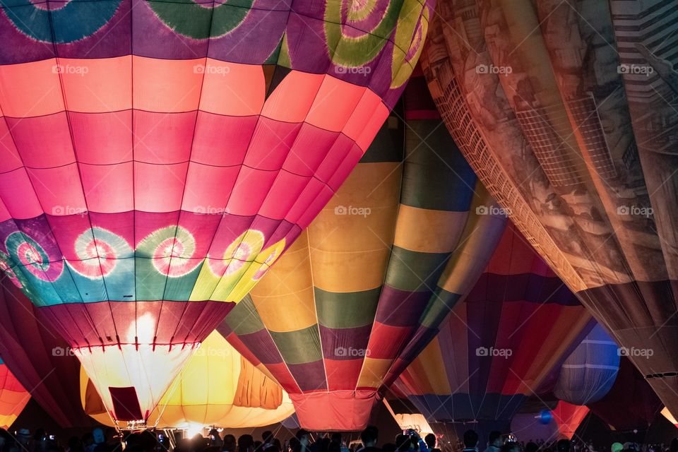 Chiang Rai/Thailand:February 16 2019-Ballon in the Night ,Singha park Ballon Fiesta