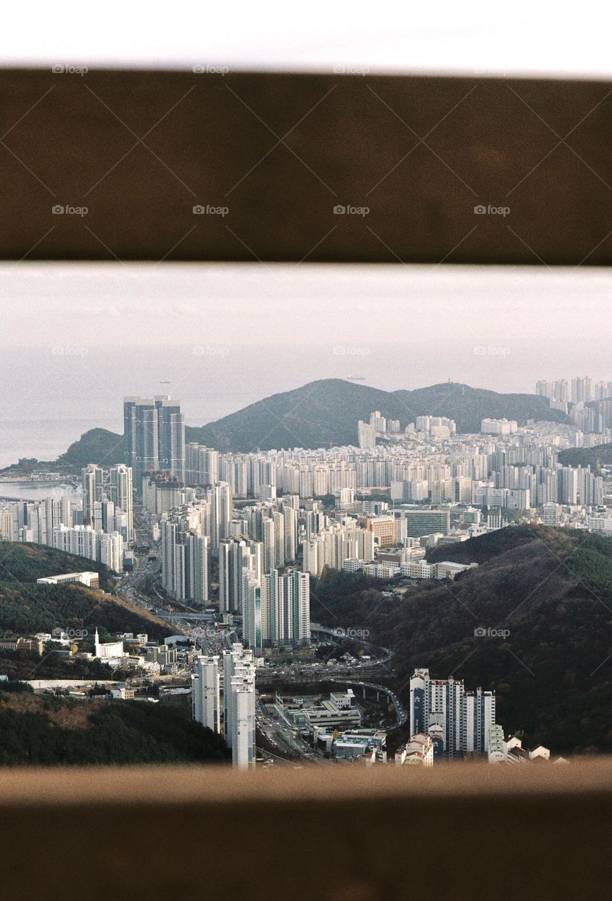 City view in Busan, South Korea 