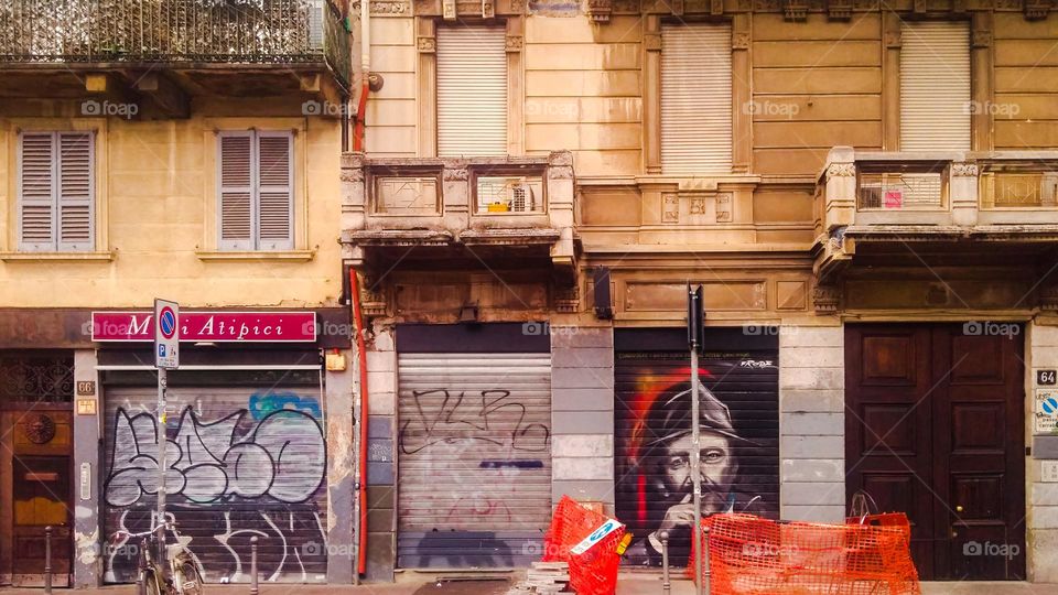 one of the streets in Milan