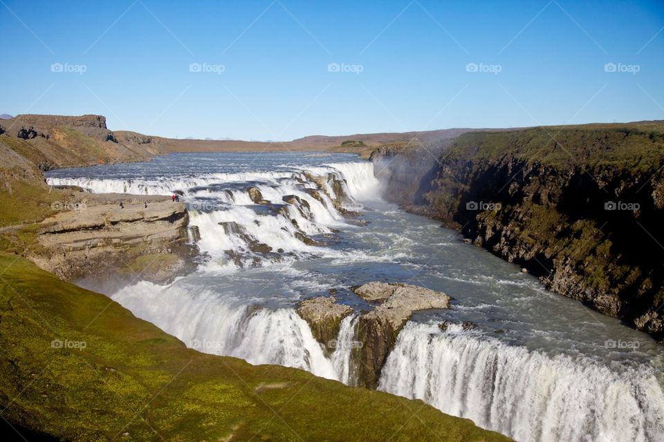 View of gullfoss waterfall