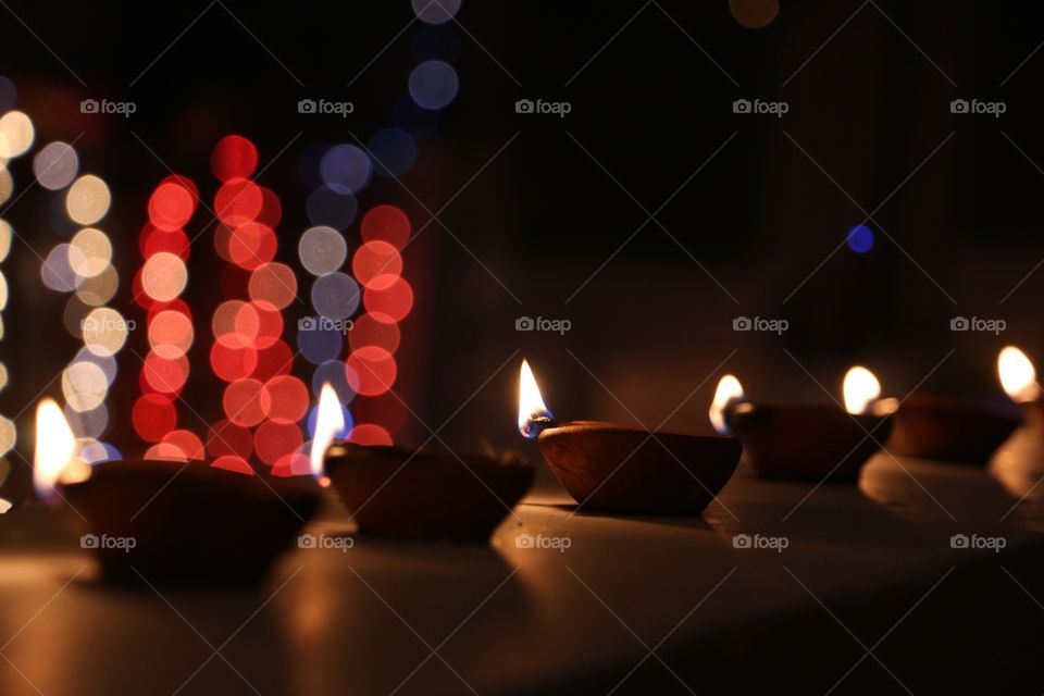 Diwali
Diwali a festival of light and prosperity is celebrated in India. The earthen pots (diyas) were arranged in symmetry and creating nice lines.