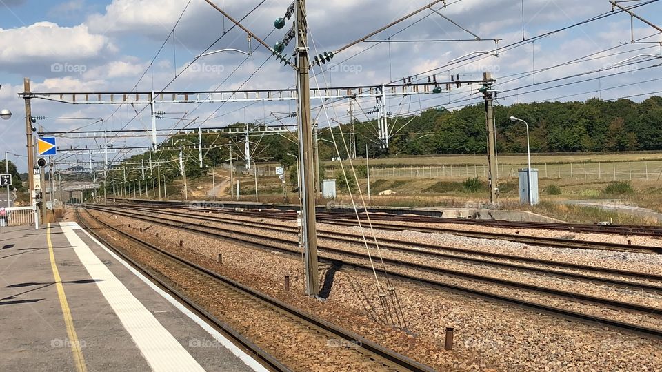 Le creusot montceau. The station of tgv in France. You have a nice picture of infrastructure of railway