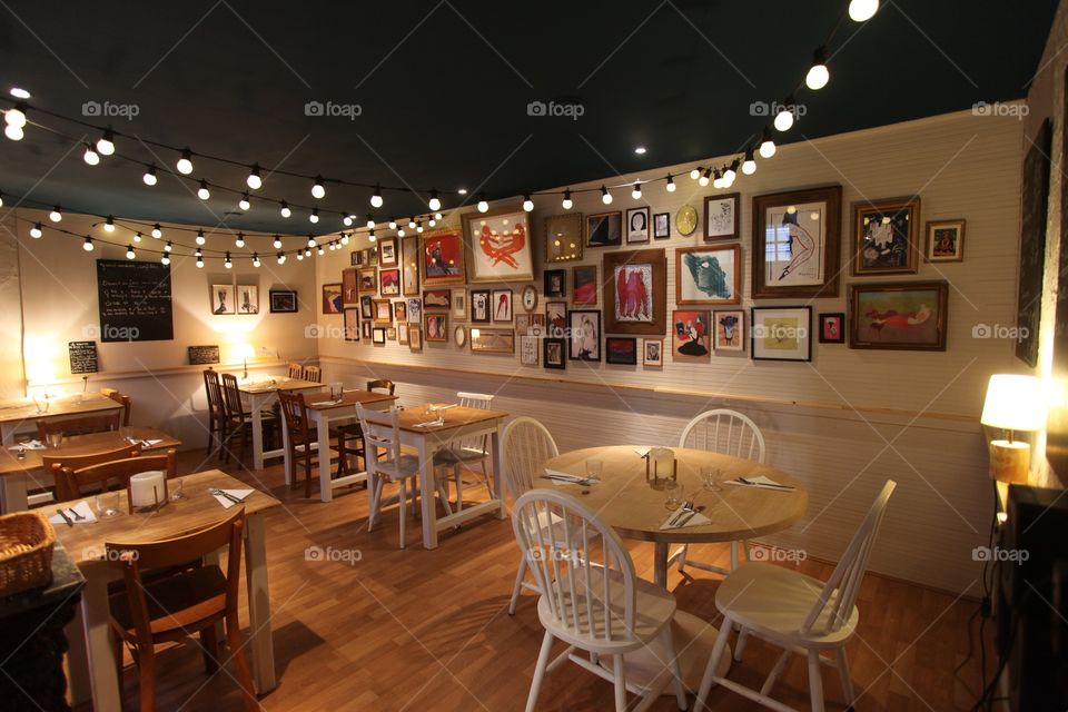 French restaurant charming interior