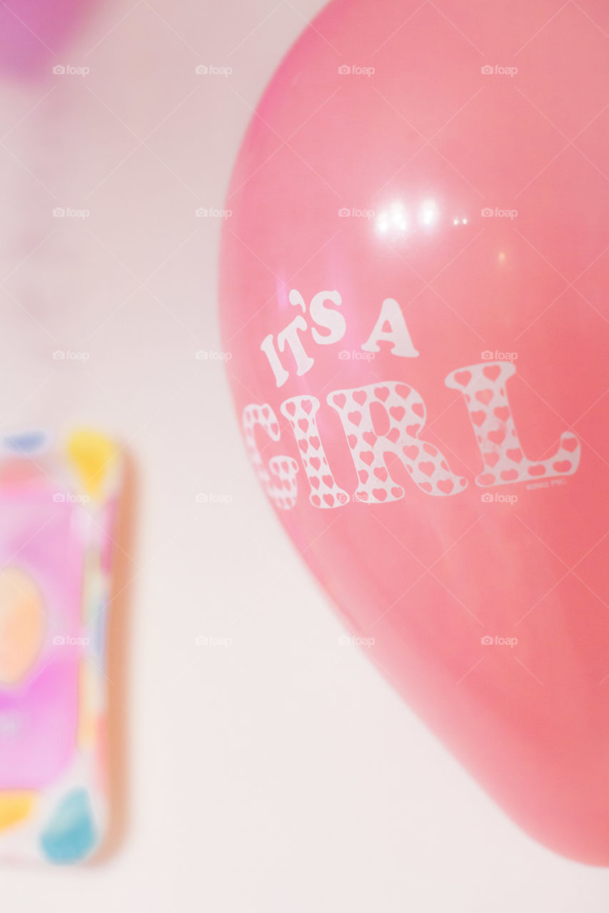 It's a girl Balloon at a baby shower