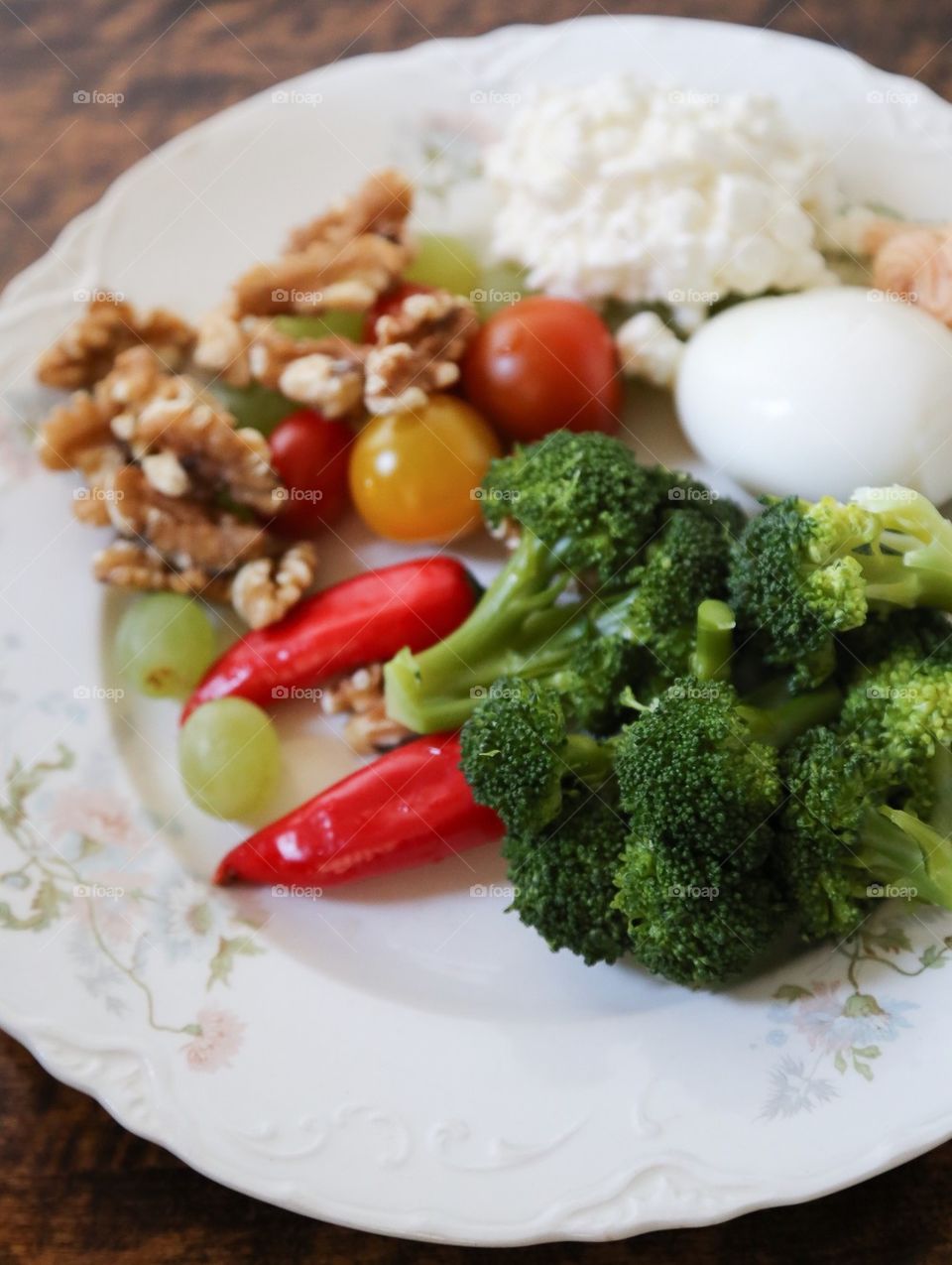 Healthy food on table